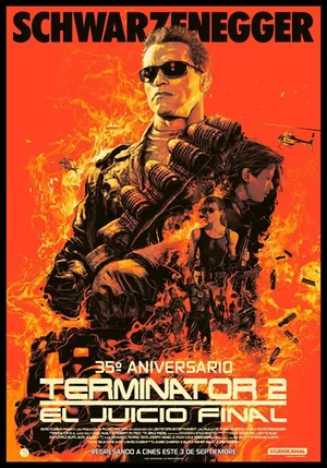 Afiche de Terminator 2: El Juicio Final 35° Aniversario