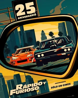 Afiche de Rápido y Furioso: 25 Aniversario