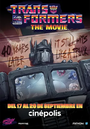 Afiche de The Transformers: La Película 40 Aniversario